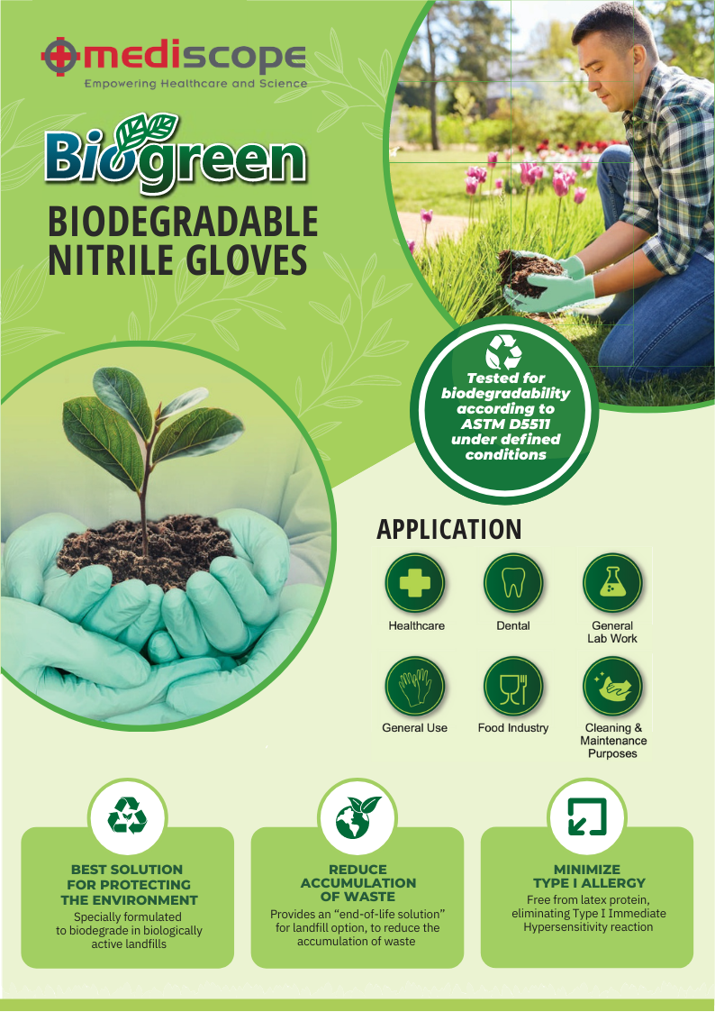 Biogreen Biodegradable Nitrile Gloves